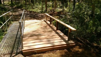 A photo of the quad bike access bridge on red range