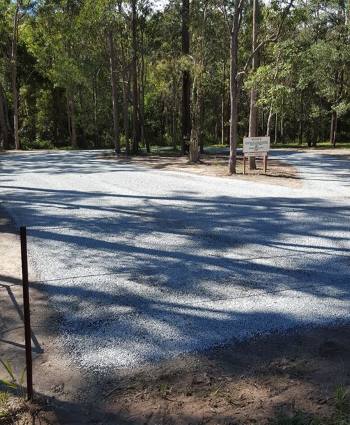 A photo of the car park after being surfaced